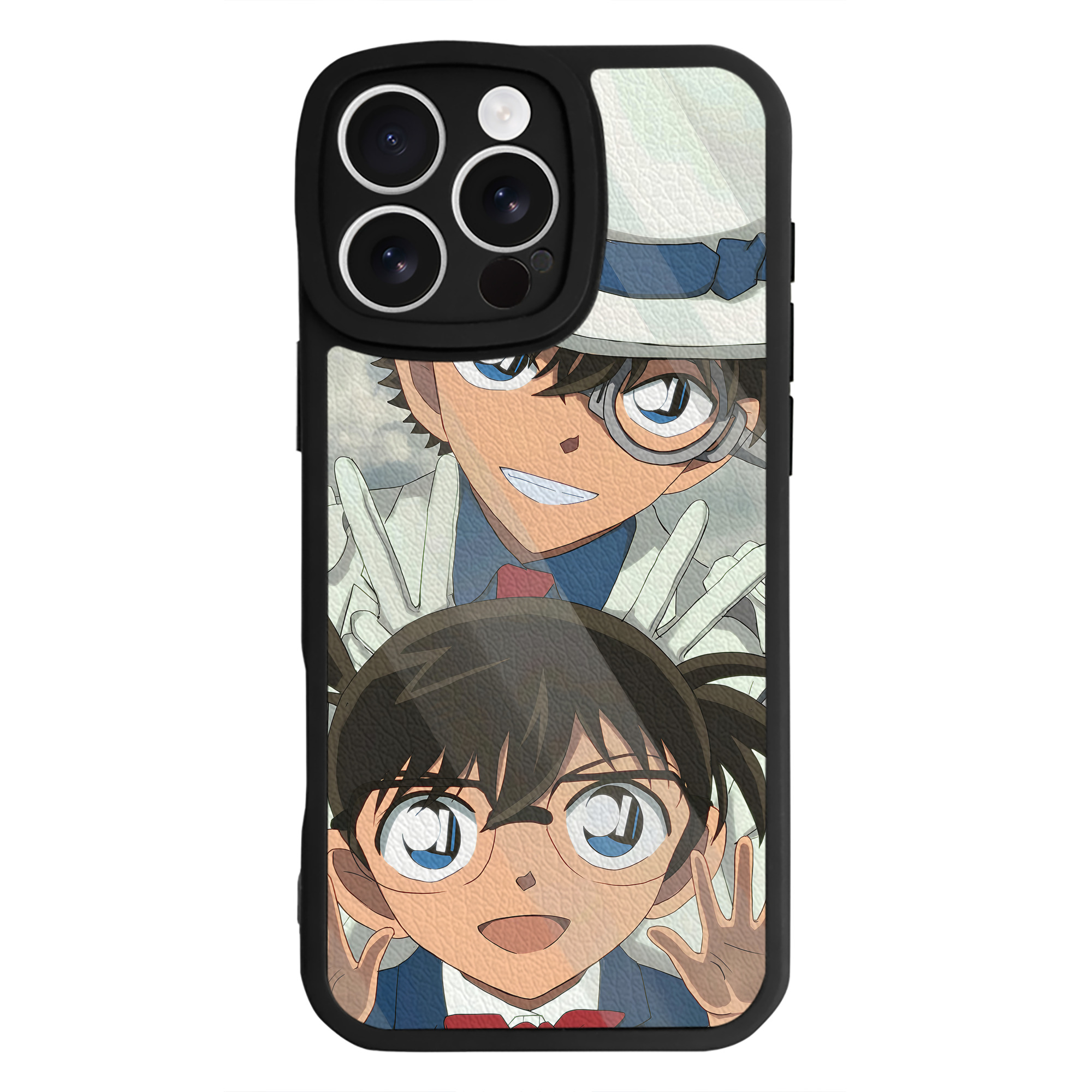 （画像用） 名探偵コナン Detective Conan 【iPhone 16シリーズ対応】シリコンスマホケース（レザー調） 材質：シリコン